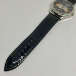 FYZZ Watch Love Forever Heart Round Silver Toned 40mm Face black leather runs Photo 3