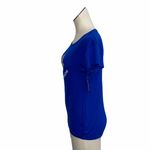 Bebe NWT Lip Short Sleeve Tee Top Blue Rayon Photo 4