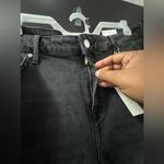 Forever 21 NWT  Premium Plus Frayed Distressed Black Jean Bermuda Shorts Size 18 Photo 4