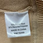 Amour Vert NWT Bailey Merino Wool Cardigan Womens Size M Camel Open Front Ribbed Photo 4