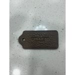 Coach  New York Leather Luggage Tag Brown Embossed Accent Accessory Photo 1