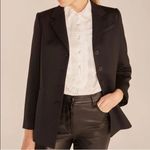 Rebecca Taylor Rebecca‎ Taylor Wool Satin Blazer Black Size 16 Photo 2