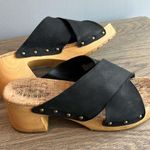 Kork-Ease Tatum Heeled Sandal Black Size 10 Slip on Heels Sandals Leather Suede Photo 2