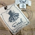 easel Western Print Twill Wide Leg Stretchy Cotton Raw Hem Cropped Pants Small Photo 4