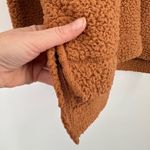 Aerie Women's Quarter Snap Teddy Fleece Pullover Sweatshirt Burnt Orange Size XS Photo 6