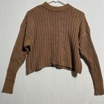 American Eagle  Outfitters Cropped Sweater Women's XS‎ Brown Knitted Pullover Photo 1