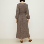 Gap NWT  Maxi Dress Brown Cottage Floral Size XL V-Neck Long Sleeve Thanksgiving Photo 3