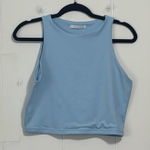 Reoria Light Blue‎ High Neck Crop Tank Top Size L Blue Size L Photo 0