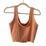 Aerie Offline Cropped Tank Size Medium Ribbed Top Stretchy Orange Photo 0