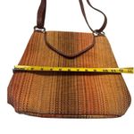 Due Fratelli Milan Brown Striped Shoulder Bag Purse 11x13 SKU 7006 Orange Photo 5
