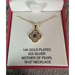 NIB Charlotte & Lexi 14KT Gold Plated 925 Sterling K Initial MOP Necklace Photo 1