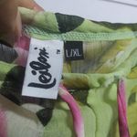 Leilani Floral Capri Cover Up Pants Semi Sheer Vacation Beach Size L/XL Green Size L Photo 4