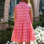 J Marie The Scarlette Sleeveless Floral Ruffle Neck Dress Orange Photo 1
