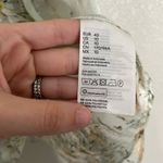 H&M  Light Green Floral Tie Neck Blouse 10 Photo 5