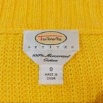 Talbots  Yellow 100% Mercerized Cotton Knit Sweater Photo 5