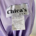 Vintage 90’s Lavender Purple Beaded Draped Neckline Maxi Formal Dress Size S Photo 5