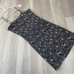 Shrimps Silk Dress polka dot smocked mini womens Black White size 12 minimalist Photo 3