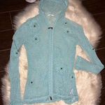 Mifresia sea green crochet hooded Long sleeve zip Up jacket Swimsuit Coverup Size undefined Photo 0