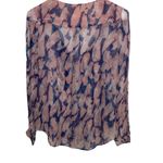 Maeve By Anthropologie Painted Print 100% Silk Sheer Blouse Size 0 - Send Offer! Photo 1