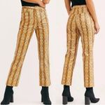 Free People Womens Wild Horses Vegan Snakeskin Pants Boho Western Size 0 Photo 2