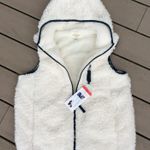Weatherproof Fluffy Hoodie Jacket Vest Off White  New Womens Medium Photo 3