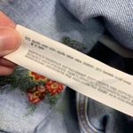 ZARA Basic Womens Denim Blue Skirt Jean Floral Embroidered Asymmetrical Large Photo 12