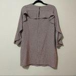 ZARA Black White Red Plaid Ruffled Back Mini Shift Dress XS Academia Fall Preppy Photo 5