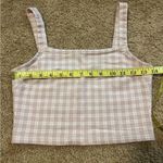 Altar'd State Altar’d State plaid pink crop top size medium Photo 3