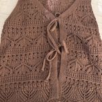 Nordstrom Rack Brown Crochet Top Photo 2