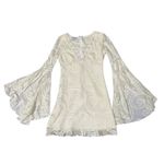 Bebe Y2K WHITE LACE FAIRY LACE UP MINI DRESS XS MADE IN USA Photo 2