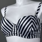 Playful Promises Satin Black White Striped Bra US 38DDD Balconette Underwire Size undefined Photo 1