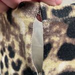 Karen Kane Cheetah Cardigan Sweater Sequin Bow Size Large Lightweight Photo 3