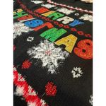 Holiday Time Black Merry Christmas Snowflake Ugly Sweater Women 1X Knit Party Photo 6