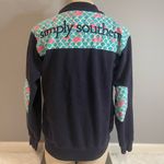 Simply Southern  navy blue 1/4 zip sweatshirt top shirt woman’s size small Photo 1