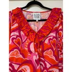 Alden Adair Jean Top Lovers Lane Size Medium NWT Red Pink Romantic Blouse Photo 3