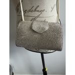 Neiman Marcus Vintage  Evening Bag Silver Beaded  Purse chain‎ strap Photo 2