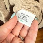 90s Vintage | Beige Wool Long line Cardigan Sweater Unique Gold Buttons | Small Photo 7