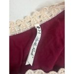 Leo & Nicole Burgundy Lace Embroidered Top Women’s L Boho Tunic Blouse Photo 2