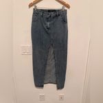 LIONESS  Barbie‎ Split Midi Jeans Skirt in Blue Sz S Photo 2