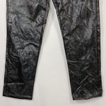 BP New Black Glossy Faux Leather Jeans High Waist Cropped Pants Photo 9
