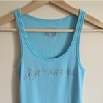 Victoria's Secret Tiffany Blue “Just Married” Rhinestone Ribbed Fitted Tank Top Photo 1