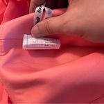 NWOT peach off shoulder prom dress spaghetti strap lace up back size L Pink Size L Photo 5