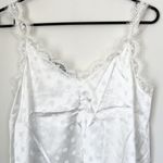 SheIn White Lace Camisole with White Polka Dots - Size: Medium Photo 3