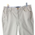 Democracy Absolution Women’s Size 16 Cream Raw Frayed Hem Slim Straight Leg Jean Photo 5