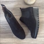 Wonders Black Ankle Boots 9 Women’s Wedge Leather Chelsea Booties Photo 3