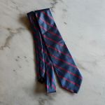 Brooks Brothers Necktie Blue Striped Silk Woven England Made USA Photo 2