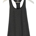 Brooks Womens Black White Stripe Bring It Racerback Tank Top W-116 Sz M Photo 0