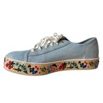 Keds Anthropologie Rifle Paper Co Rosalie Blue Embroidered Floral Sneakers 8.5 Photo 4