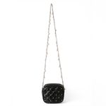 White House | Black Market  women’s Black Quilted Crossbody Bag with Pearl Accents Photo 8
