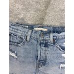 Levi's Premium Shorts Womens 24 Blue Denim Wedgie Short Big E Distressed 24x3 Photo 1